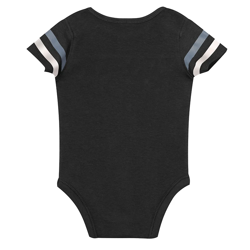 Ensemble trois pièces pour bébé et nouveau-né Outerstuff Las Vegas Raiders Up One : body, bavoir chaussons.