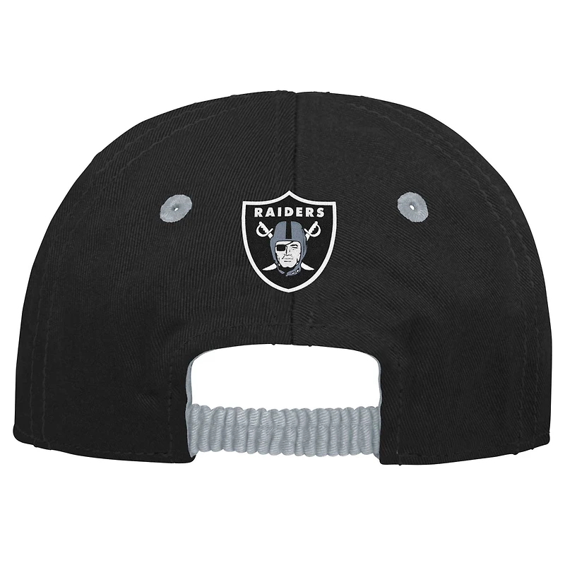 Infant Black/Silver Las Vegas Raiders My First Tail Sweep Slouch Flex Hat