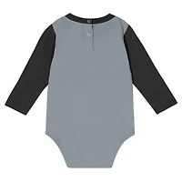 Infant Black Las Vegas Raiders Double Up Long Sleeve Bodysuit and Pants Set