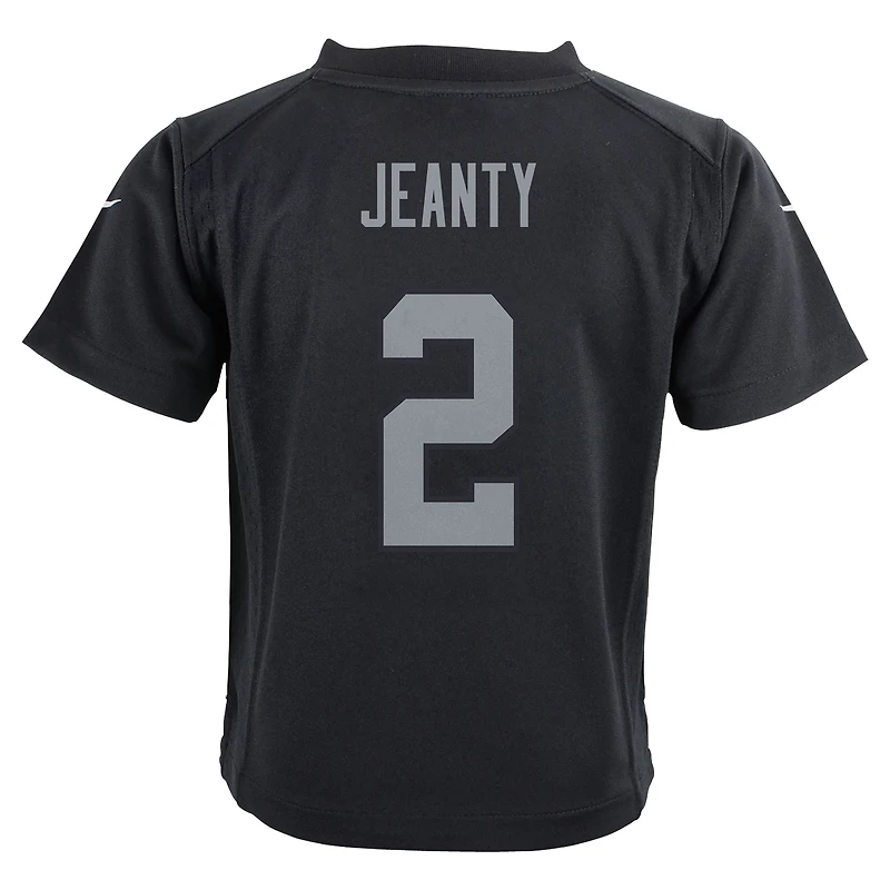 Maillot de match Nike Ashton Jeanty noir pour bébé, équipe des Raiders Las Vegas