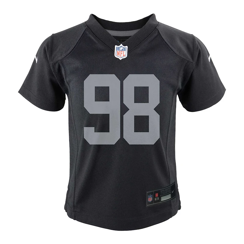 Infant Nike Maxx Crosby Black Las Vegas Raiders Team  Player Game Jersey