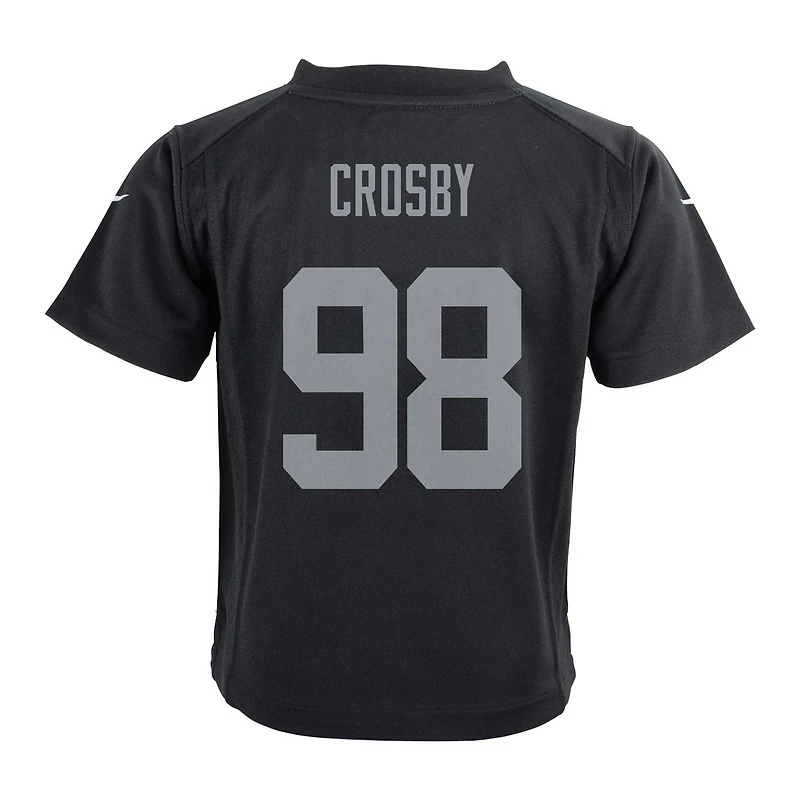 Infant Nike Maxx Crosby Black Las Vegas Raiders Team  Player Game Jersey