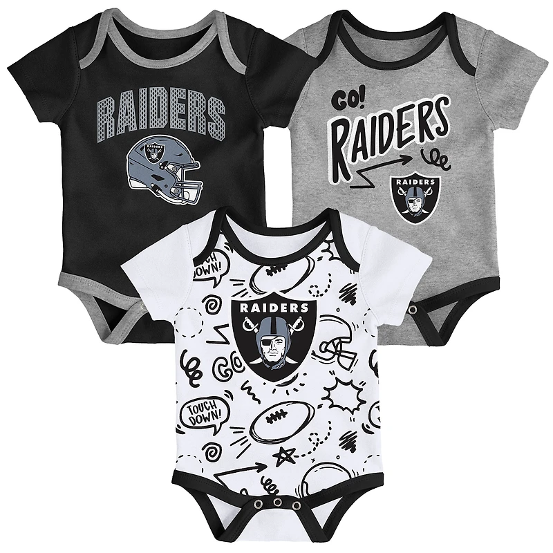 Ensemble trois pièces pour bébé Outerstuff Las Vegas Raiders All Day Play