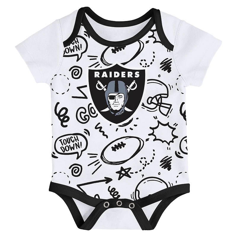Ensemble trois pièces pour bébé Outerstuff Las Vegas Raiders All Day Play