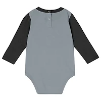 Ensemble pantalon et body à manches longues pour bébé argent/noir Las Vegas Raiders Double Up