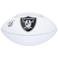 Ballon de football Franklin White Panel autographié par Jack Bech des Las Vegas Raiders