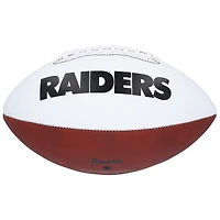 Ballon de football Franklin White Panel autographié par Jack Bech des Las Vegas Raiders