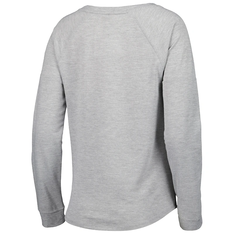 T-shirt à manches longues raglan gris chiné Las Vegas Raiders pour junior