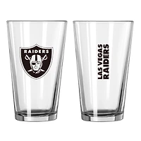 Raiders de Las Vegas 16oz. Verre à pinte du jour du match avec le mot-symbole de l'équipe