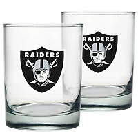 Las Vegas Raiders Lot de 2 verres de 13,5 oz Rocks