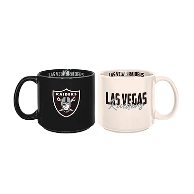 Lot de 2 tasses empilables de 15 oz des Las Vegas Raiders