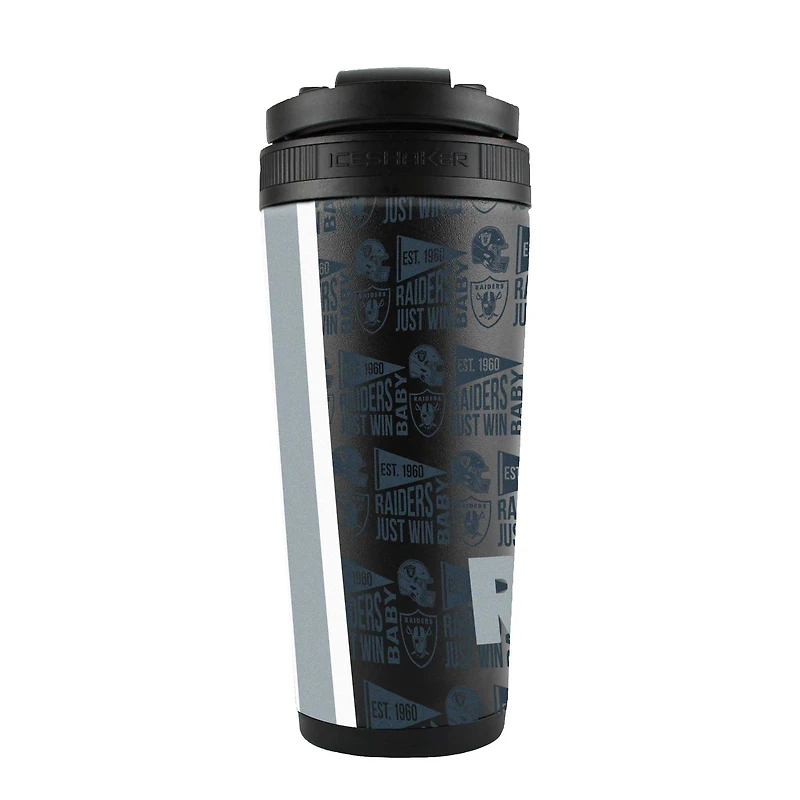 Las Vegas Raiders 26oz. 4D Stainless Steel Shaker Bottle
