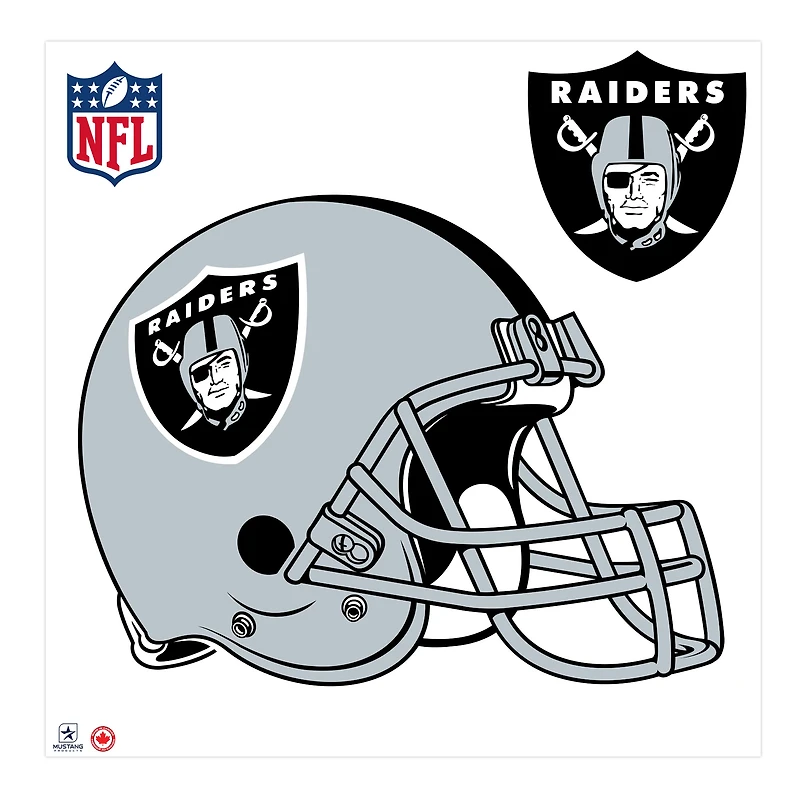 Las Vegas Raiders - 36'' Team Helmet Repositionable Wall Decal