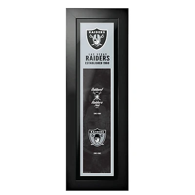Las Vegas Raiders - 6'' x 22'' Logos to History Art encadré