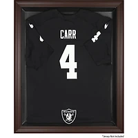 Vitrine de présentation du maillot encadré marron des Las Vegas Raiders