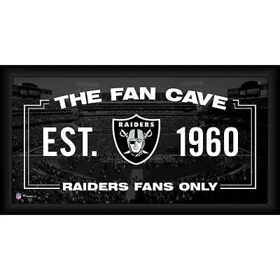 Las Vegas Raiders Encadré 10" x 20" Fan Cave Collage