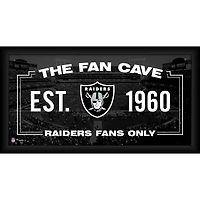 Las Vegas Raiders Encadré 10" x 20" Fan Cave Collage
