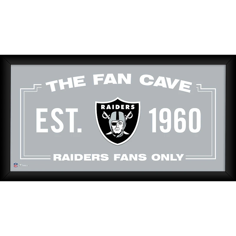 Las Vegas Raiders Framed 10" x 20" Fan Cave Collage