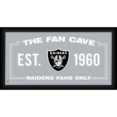 Las Vegas Raiders Framed 10" x 20" Fan Cave Collage
