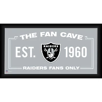 Las Vegas Raiders Framed 10" x 20" Fan Cave Collage