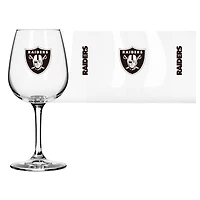 Verre à vin à pied avec logo des Raiders de Las Vegas, 12 oz