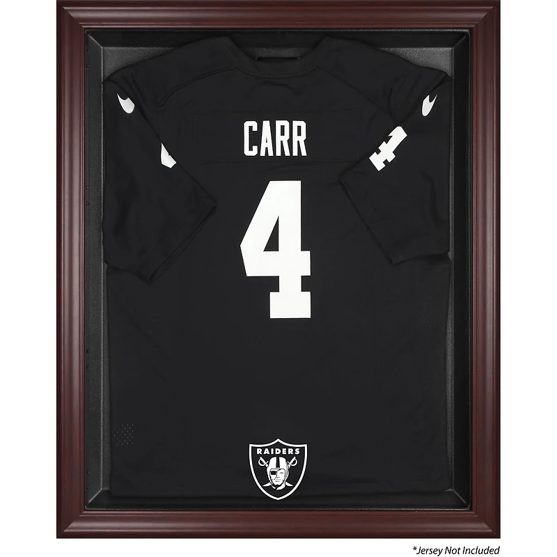 Vitrine de présentation encadrée en acajou pour maillots des Raiders de Las Vegas