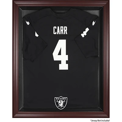 Vitrine de présentation encadrée en acajou pour maillots des Raiders de Las Vegas