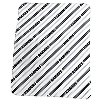 Couverture polaire à rayures verticales classiques 50" x 60" avec logo des Las Vegas Raiders