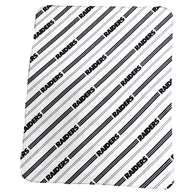 Couverture polaire à rayures verticales classiques 50" x 60" avec logo des Las Vegas Raiders