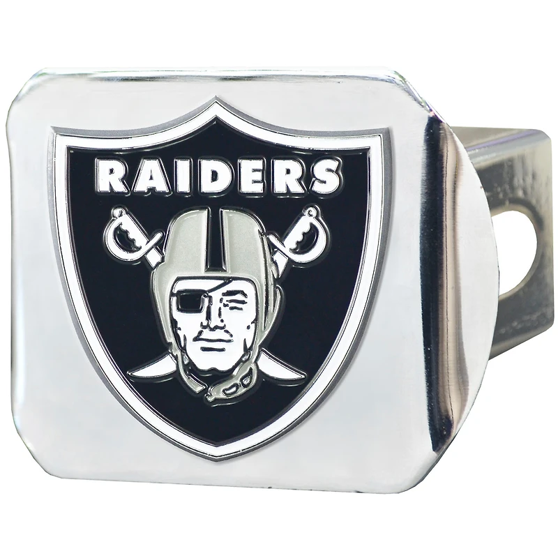 Cache-attelage chromé avec logo des Las Vegas Raiders