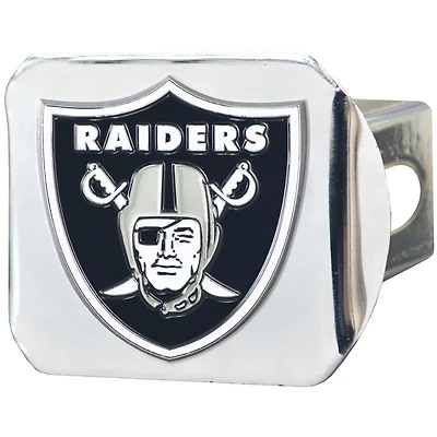 Logo Brands  Las Vegas Raiders Color on Chrome Hitch Cover