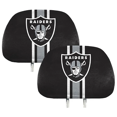 Logo Brands Las Vegas Raiders Printed Two-Pack Headrest Covers