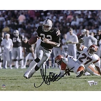 Photographie autographiée de Marcus Allen des Las Vegas Raiders contre les Cincinnati Bengals, 8'' x 10''