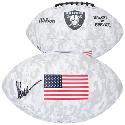Marcus Allen Las Vegas Raiders Autographed Wilson 2024 Salute To Service Football