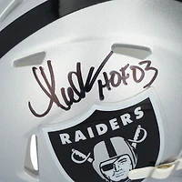 Casque Riddell Speed ​​Mini autographié par Marcus Allen des Los Angeles Raiders avec inscription « HOF 03 »