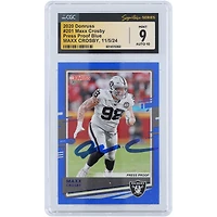 V106832 Raid Maxx Crosby Las Vegas Raiders Autographié 2020 Panini Donruss Press Proof Bleu #201 CGC Fanatics Witnessed Authentifié 9/10 Carte 98 Maxx Crosby AUT PAA TRADING CARDS 45642 AUTTRC CA01F06803 #2