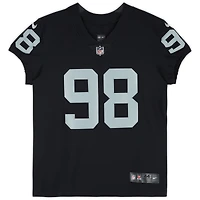 Maillot Nike Elite noir dédicacé par Maxx Crosby des Las Vegas Raiders