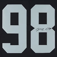 Maillot Nike Elite noir dédicacé par Maxx Crosby des Las Vegas Raiders