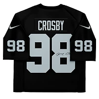 Maillot Nike Elite noir dédicacé par Maxx Crosby des Las Vegas Raiders