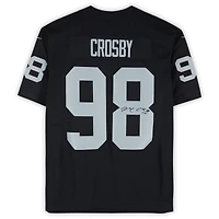 Maillot Nike noir dédicacé par Maxx Crosby des Las Vegas Raiders