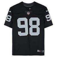 Maillot Nike noir dédicacé par Maxx Crosby des Las Vegas Raiders
