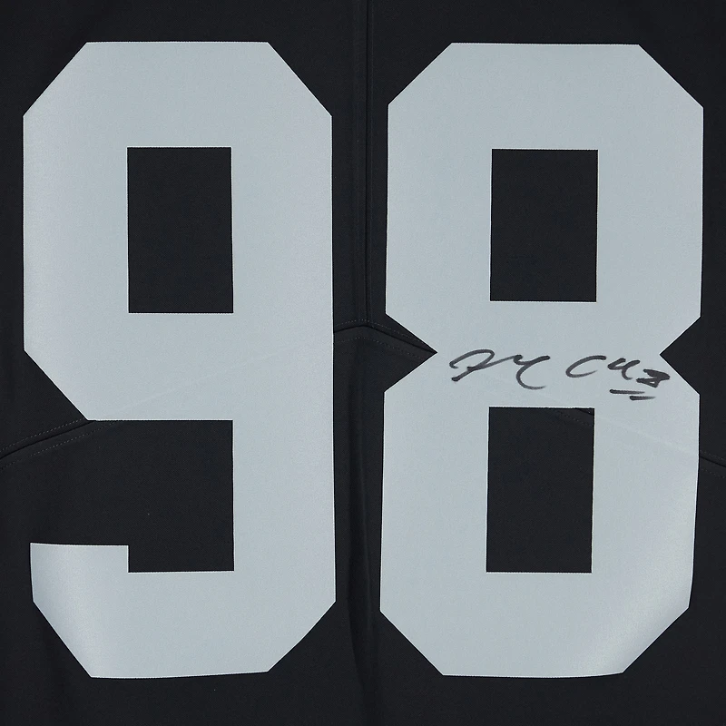 Maillot Nike noir dédicacé par Maxx Crosby des Las Vegas Raiders