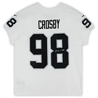 Maillot Nike Elite blanc dédicacé par Maxx Crosby des Las Vegas Raiders
