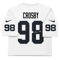 Maillot Nike Elite blanc dédicacé par Maxx Crosby des Las Vegas Raiders