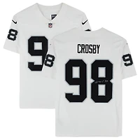 Maillot Nike blanc dédicacé par Maxx Crosby des Las Vegas Raiders