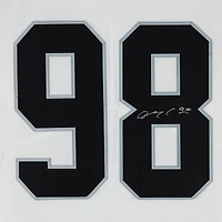 Maillot Nike blanc dédicacé par Maxx Crosby des Las Vegas Raiders