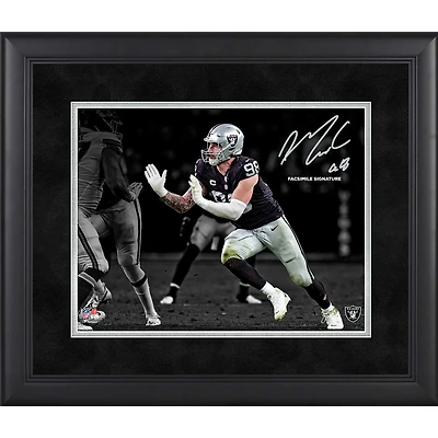 Maxx Crosby Las Vegas Raiders Facsimile Signature Framed 11'' x 14'' Spotlight Photograph