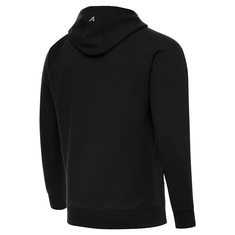 Men's Antigua Black Las Vegas Raiders St. Patrick's Day Victory Pullover Hoodie