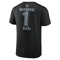 T-shirt noir Fanatics pour hommes, grand et grand, numéro un, papa