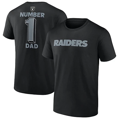 T-shirt noir Fanatics pour hommes, grand et grand, numéro un, papa